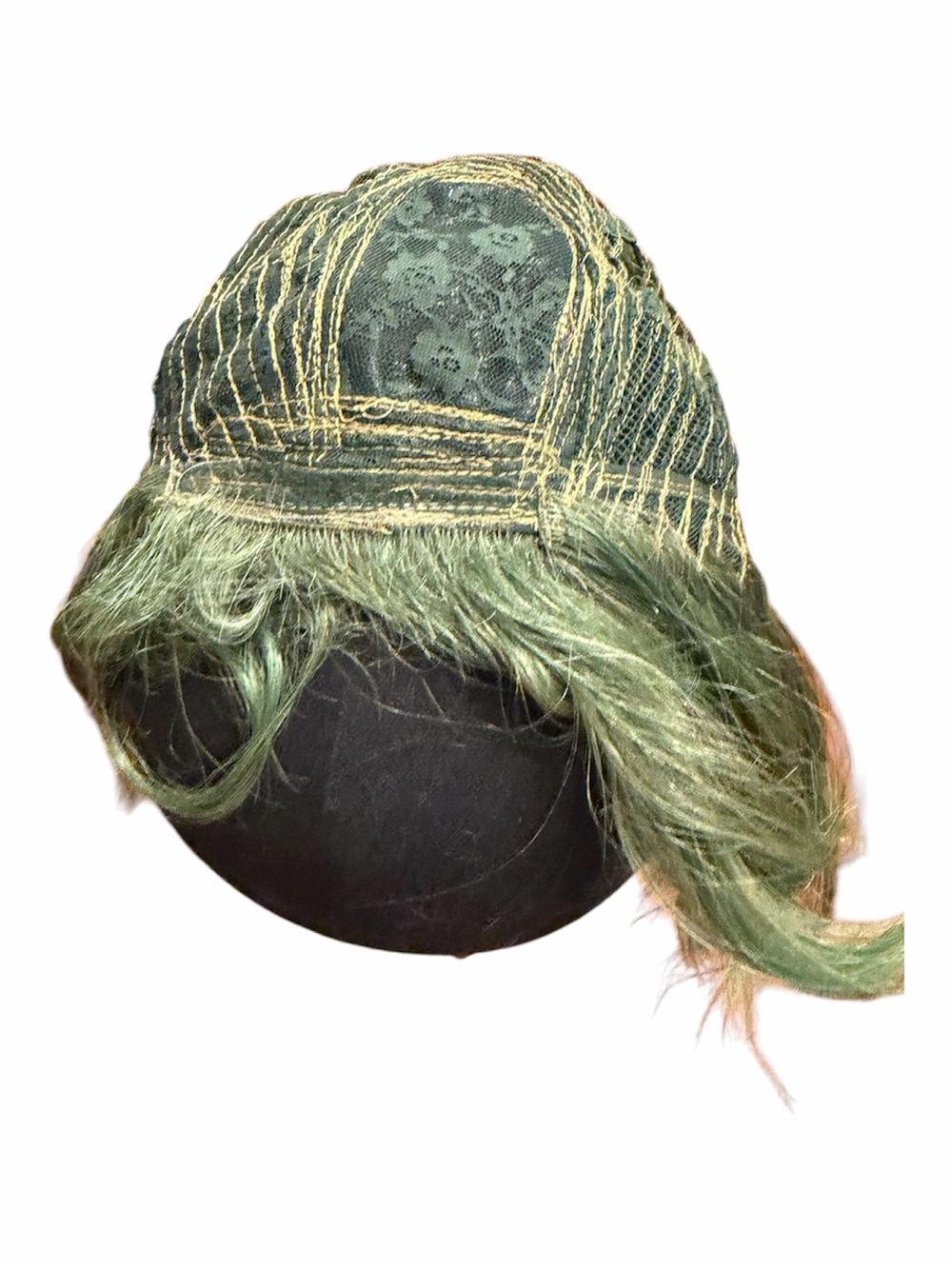 Green Long Wavy Women's Synthetic Wig - classic cap construction - Picture 5 of 5